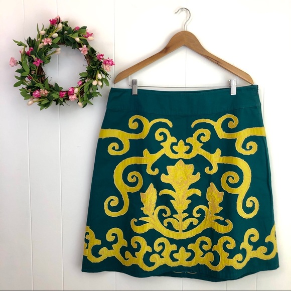 Boden Dresses & Skirts - Boden Size 18 Appliqué Cotton Skirt Lined